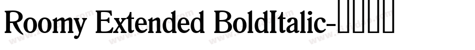 Roomy Extended BoldItalic字体转换